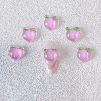 30GAB 3D augļu nagu mākslas piekariņi persiku ķiršu zemeņu Kawaii aksesuāri vasaras nagu dekorēšanai dizaina izejmateriālu materiālu rīks