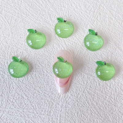 30GAB 3D augļu nagu mākslas piekariņi persiku ķiršu zemeņu Kawaii aksesuāri vasaras nagu dekorēšanai dizaina izejmateriālu materiālu rīks