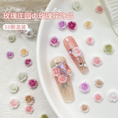 50 komada Kawaii pribora Slatka mašna s čvorom 3D privjesci za nokte od smole Skupna crno-bijela mašna Nakit za manikuru DIY Nail Art Luksuzni ukrasi