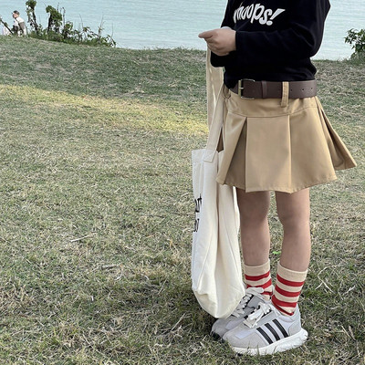 Modes, meiteņu kroku svārki vidukļa jostas, bērnu svārki ar augstu vidukli, pavasaris rudens, vasaras, mazuļi, ikdienas apģērbi zīdaiņiem 1-10 g.