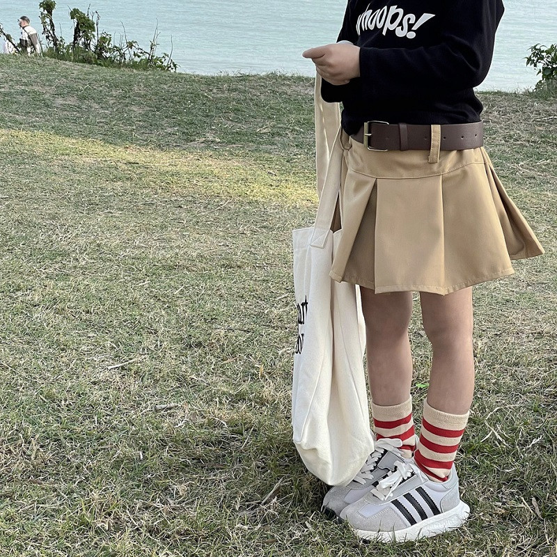 Modes, meiteņu kroku svārki vidukļa jostas, bērnu svārki ar augstu vidukli, pavasaris rudens, vasaras, mazuļi, ikdienas apģērbi zīdaiņiem 1-10 g.