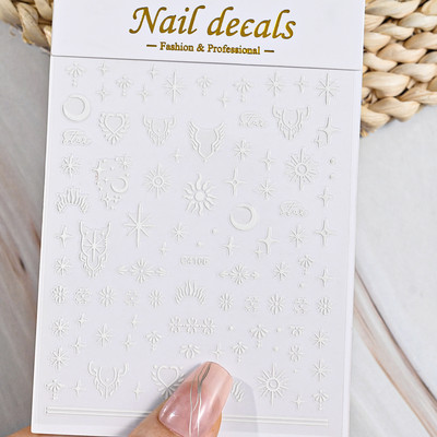 3D metalne srebrne plamene naljepnice za nokte zlatno bronzing prugaste linije klizači dizajn manikura francuski nail art ukrasna naljepnica #Y2K