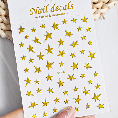 3D metalne srebrne plamene naljepnice za nokte zlatno bronzing prugaste linije klizači dizajn manikura francuski nail art ukrasna naljepnica #Y2K