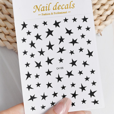 3D metalne srebrne plamene naljepnice za nokte zlatno bronzing prugaste linije klizači dizajn manikura francuski nail art ukrasna naljepnica #Y2K