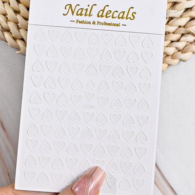 3D metalne srebrne plamene naljepnice za nokte zlatno bronzing prugaste linije klizači dizajn manikura francuski nail art ukrasna naljepnica #Y2K