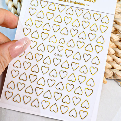 3D metalne srebrne plamene naljepnice za nokte zlatno bronzing prugaste linije klizači dizajn manikura francuski nail art ukrasna naljepnica #Y2K