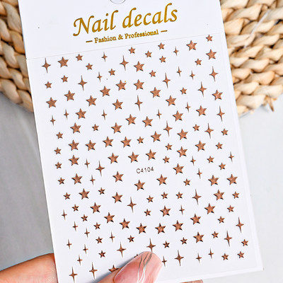 3D metalne srebrne plamene naljepnice za nokte zlatno bronzing prugaste linije klizači dizajn manikura francuski nail art ukrasna naljepnica #Y2K