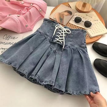 2024 Άνοιξη Φθινόπωρο Κορίτσια πλισέ φούστα Βρεφική τζιν φούστα Παιδική φούστα Παιδικό σκόρτ Παιδικό μοδάτο πάτο Τεντώσιμο κορδόνι μέσης 3-14 ετών