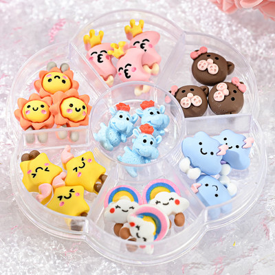 1BOX 3D Bowknot nagu mākslas piekariņi, sveķu jaukta loka dizaina nagu mākslas dekorēšana manikīram, rotaslietas, rotaslietas, rotaslietas.