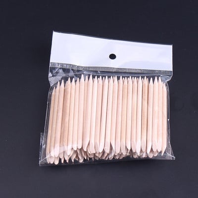 Uus 100tk/komplekt 50tk/komplekt Orange Women Lady Double End Nail Art Wood Stick Cuticle Pusher Remover Pediküüri maniküüri tööriistade komplekt