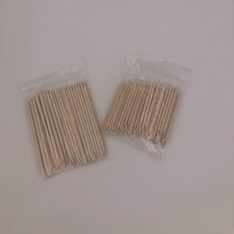 Jauns 100gab/komplekts 50gab/komplekts Orange Women Lady Double End Nail Art Wood Stick Cuticle Pusher Remover Pedikīrs