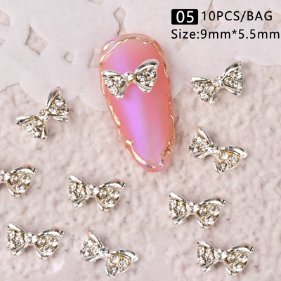 1 vrećica Mješovita šarena želatinasta traka Bowknot Nail Art šarm 3D prozirni bomboni Šareni ukrasi za nokte DIY dijelovi za nokte
