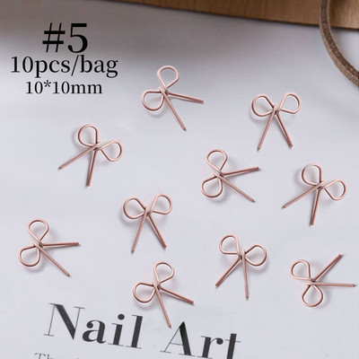 1 vrećica Mješovita šarena želatinasta traka Bowknot Nail Art šarm 3D prozirni bomboni Šareni ukrasi za nokte DIY dijelovi za nokte