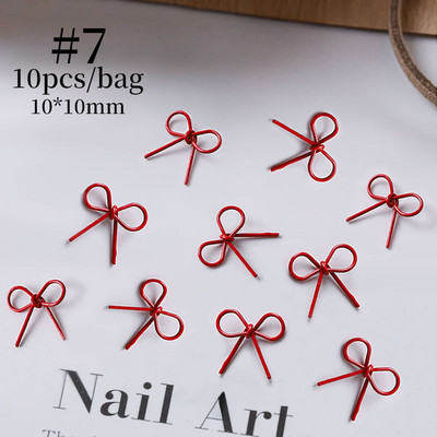 1 vrećica Mješovita šarena želatinasta traka Bowknot Nail Art šarm 3D prozirni bomboni Šareni ukrasi za nokte DIY dijelovi za nokte