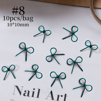 1 vrećica Mješovita šarena želatinasta traka Bowknot Nail Art šarm 3D prozirni bomboni Šareni ukrasi za nokte DIY dijelovi za nokte