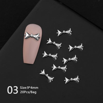 1 vrećica Mješovita šarena želatinasta traka Bowknot Nail Art šarm 3D prozirni bomboni Šareni ukrasi za nokte DIY dijelovi za nokte