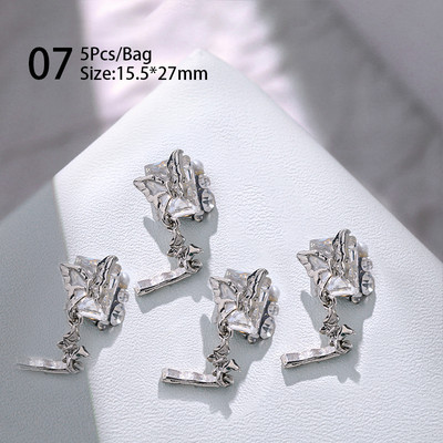 1 vrećica Mješovita šarena želatinasta traka Bowknot Nail Art šarm 3D prozirni bomboni Šareni ukrasi za nokte DIY dijelovi za nokte