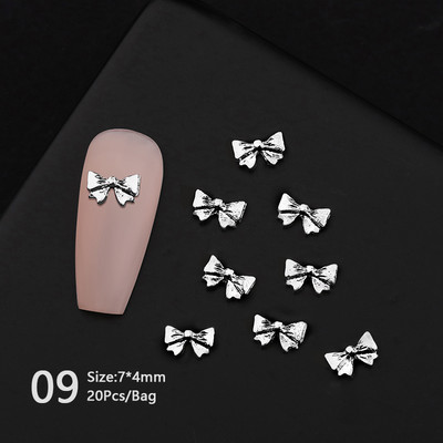 1 vrećica Mješovita šarena želatinasta traka Bowknot Nail Art šarm 3D prozirni bomboni Šareni ukrasi za nokte DIY dijelovi za nokte