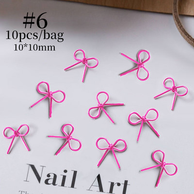 1 vrećica Mješovita šarena želatinasta traka Bowknot Nail Art šarm 3D prozirni bomboni Šareni ukrasi za nokte DIY dijelovi za nokte