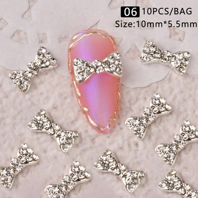 1 vrećica Mješovita šarena želatinasta traka Bowknot Nail Art šarm 3D prozirni bomboni Šareni ukrasi za nokte DIY dijelovi za nokte