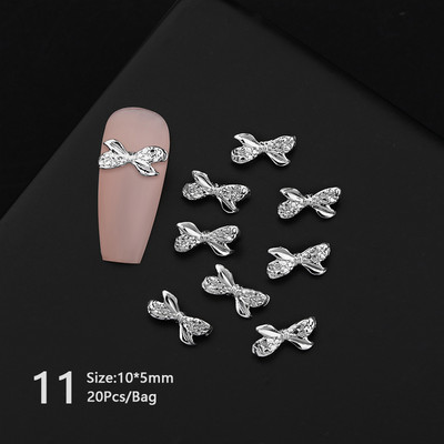 1 vrećica Mješovita šarena želatinasta traka Bowknot Nail Art šarm 3D prozirni bomboni Šareni ukrasi za nokte DIY dijelovi za nokte