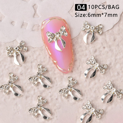 1 vrećica Mješovita šarena želatinasta traka Bowknot Nail Art šarm 3D prozirni bomboni Šareni ukrasi za nokte DIY dijelovi za nokte