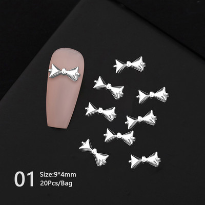 1 vrećica Mješovita šarena želatinasta traka Bowknot Nail Art šarm 3D prozirni bomboni Šareni ukrasi za nokte DIY dijelovi za nokte