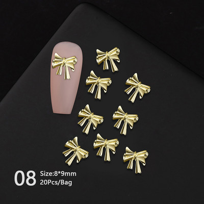 1 vrećica Mješovita šarena želatinasta traka Bowknot Nail Art šarm 3D prozirni bomboni Šareni ukrasi za nokte DIY dijelovi za nokte