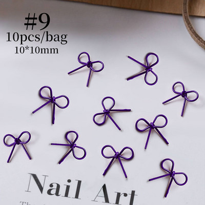 1 vrećica Mješovita šarena želatinasta traka Bowknot Nail Art šarm 3D prozirni bomboni Šareni ukrasi za nokte DIY dijelovi za nokte