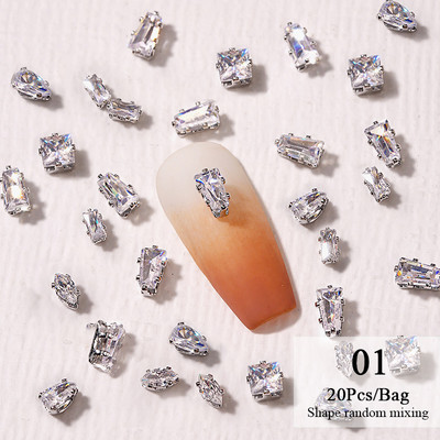 1 vrećica Mješovita šarena želatinasta traka Bowknot Nail Art šarm 3D prozirni bomboni Šareni ukrasi za nokte DIY dijelovi za nokte