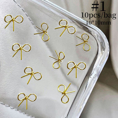 1 vrećica Mješovita šarena želatinasta traka Bowknot Nail Art šarm 3D prozirni bomboni Šareni ukrasi za nokte DIY dijelovi za nokte