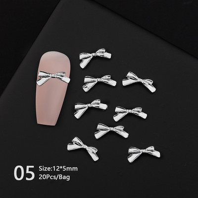1 vrećica Mješovita šarena želatinasta traka Bowknot Nail Art šarm 3D prozirni bomboni Šareni ukrasi za nokte DIY dijelovi za nokte