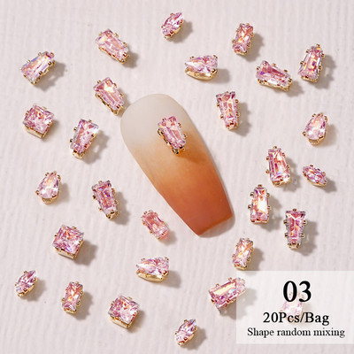 1 vrećica Mješovita šarena želatinasta traka Bowknot Nail Art šarm 3D prozirni bomboni Šareni ukrasi za nokte DIY dijelovi za nokte