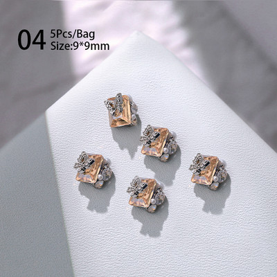 1 vrećica Mješovita šarena želatinasta traka Bowknot Nail Art šarm 3D prozirni bomboni Šareni ukrasi za nokte DIY dijelovi za nokte