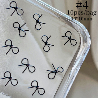 1 vrećica Mješovita šarena želatinasta traka Bowknot Nail Art šarm 3D prozirni bomboni Šareni ukrasi za nokte DIY dijelovi za nokte