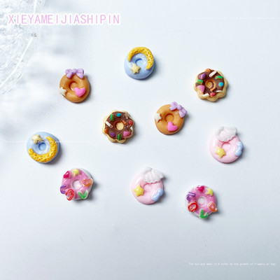 50 gab. Lielapjoma rožu loku nagu mākslas sveķu rotājumi jaukti nagu rhinestones piekariņi, DIY Kawaii aksesuāri, manikīra piederumi