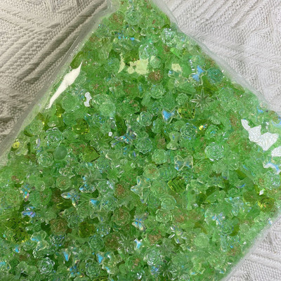 50 gab. Lielapjoma rožu loku nagu mākslas sveķu rotājumi jaukti nagu rhinestones piekariņi, DIY Kawaii aksesuāri, manikīra piederumi