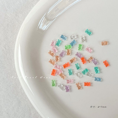 50 gab. Lielapjoma rožu loku nagu mākslas sveķu rotājumi jaukti nagu rhinestones piekariņi, DIY Kawaii aksesuāri, manikīra piederumi