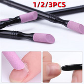 1/2/3Gb Pārnēsājama kvarca nagu slīpēšanas pildspalva nagu laka manikīra tīrīšanas skrubis kutikulas atmirušās ādas noņemšanai nagu pulēšanas nūjiņa