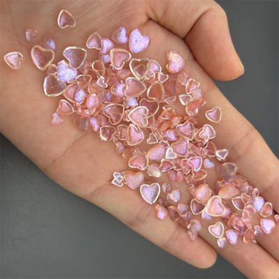 50db Tömeges Exquiste Gyanta Szív Köröm Varázslatok Strasszkő Kawaii Love Mix Méretek Körömdíszítések DIY Manikűr Dísz kellékek