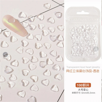 50db Tömeges Exquiste Gyanta Szív Köröm Varázslatok Strasszkő Kawaii Love Mix Méretek Körömdíszítések DIY Manikűr Dísz kellékek