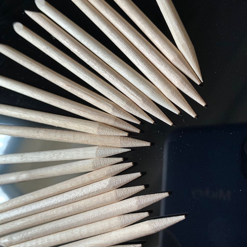 100gab Koka nūjiņas nagu dizainam nagu želejas lakas zīmēšanas māksla Orange Wood Stick kutikulas stūmēja noņemšanas manikīra rīku komplekts