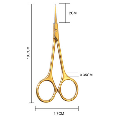Rozsdamentes acél kutikula olló elhalt bőr eltávolító köröm olló Orosz körömolló manikűr ívelt hegyű olló