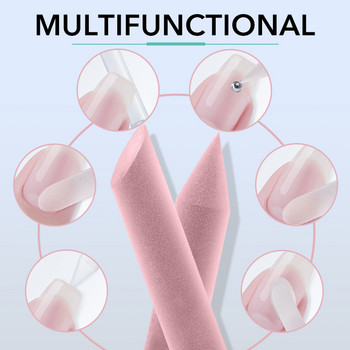 1 бр. Стъклен избутвач на кожички Инструмент за отстраняване на кожички Двустранен тример за кожички Пръчка за маникюр Професионален инструмент за маникюр