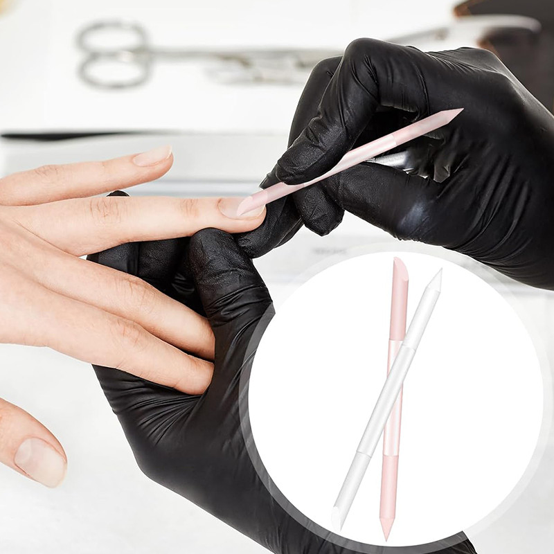 1kom stakleni gurač zanoktica Alat za uklanjanje zanoktica dvostrani trimer za zanoktice Štapić za manikuru Profesionalni alat za manikuru