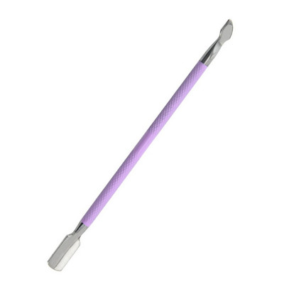 Tērauda dubultspiešanas karotes stūmējs griezuma noņemšanas līdzeklis kutikulas trimmeris manikīra pedikīra kopšanai nagu mākslas rīks