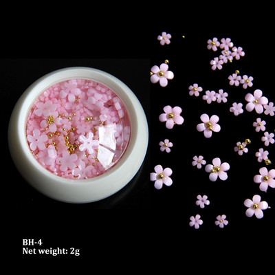 Baltos akrilo gėlės Nagų dailės dekoracijos Mišraus dydžio Kalnų krištolas Raudonas Mėlynas Brangakmenis Manikiūro Įrankiai Priedai „Pasidaryk pats“ Nagų dizainas 5 g