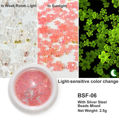 Baltos akrilo gėlės Nagų dailės dekoracijos Mišraus dydžio Kalnų krištolas Raudonas Mėlynas Brangakmenis Manikiūro Įrankiai Priedai „Pasidaryk pats“ Nagų dizainas 5 g