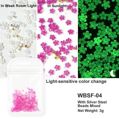 Baltos akrilo gėlės Nagų dailės dekoracijos Mišraus dydžio Kalnų krištolas Raudonas Mėlynas Brangakmenis Manikiūro Įrankiai Priedai „Pasidaryk pats“ Nagų dizainas 5 g