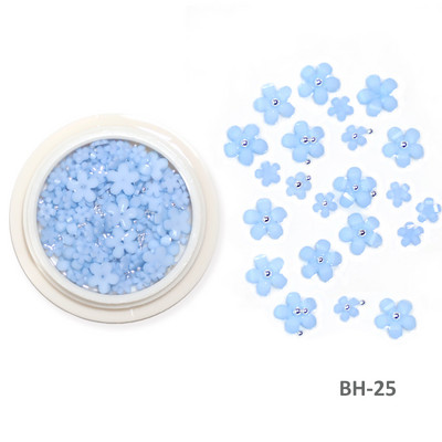 Baltos akrilo gėlės Nagų dailės dekoracijos Mišraus dydžio Kalnų krištolas Raudonas Mėlynas Brangakmenis Manikiūro Įrankiai Priedai „Pasidaryk pats“ Nagų dizainas 5 g